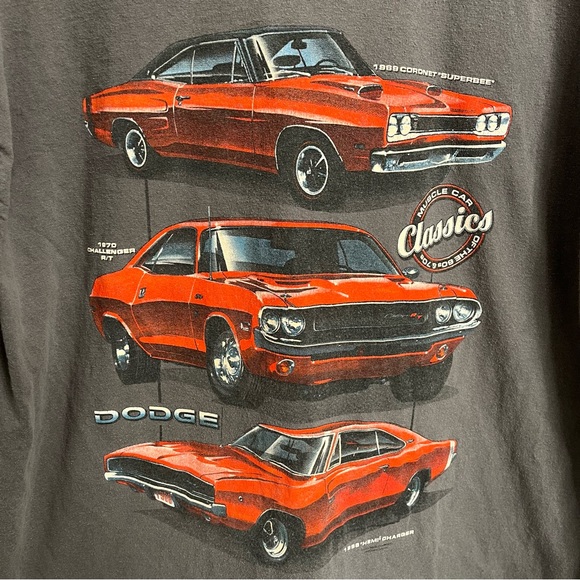 Vintage Car Graphic Tee Shirt Dodge Charger Muscle Car Classics 60s 70s XL - Picture 3 of 4